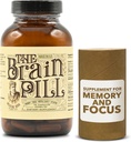 Beyin Pill 90 Capsules – Organik Beyin Takdiri - Beyin Için Hafıza Pilleri / Ginkgo Biloba Capsules, Lion's Mane & Sage - Brain Alert Supplement for Focus, Memory, Clarity, Energy