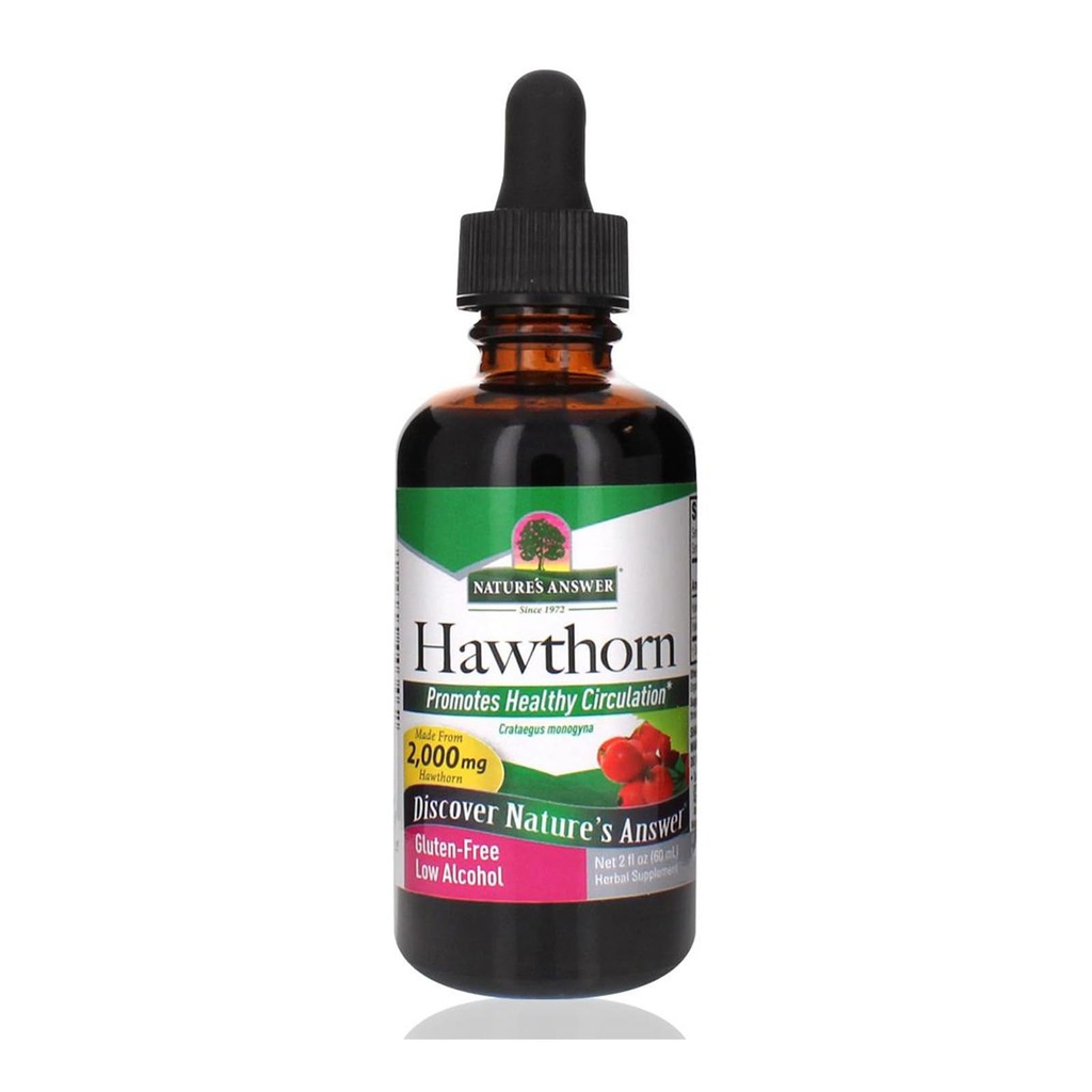 Nature's Answer 2 Oz - Low Alkol, Gluten Free & Kosher - Kalp Desteği - Hawthorn için ideal