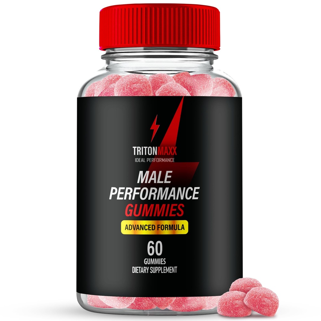 TritonMaxx Gummies, Official Triton Maxx Gummies for Men - Maximum Strength Performance, All Natural Support Overall Health and Wellness, TritonMaxx Advanced Formula Support Gummy Reviews (1 Pack)