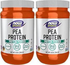Şimdi Spor Beslenmesi, Pea protein 24 g, kolayca Digested, Unflavored Toz, 12Ounce (Pack of 2)