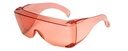 Calabria 3000 Fitover Safety Glasses with Uni-Lens – [Pink Fl-41] Wrap Around Eye Protection | Anti-Fog Scratch Resistant | Protective Eyewear