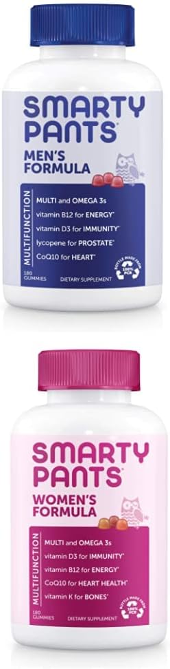 SmartyPants Mens and Womens Sche Multivitamin Sche: (1) Erkekler Multivitaminler ve (1) Kadınlar Multivitamin Multivitaminler