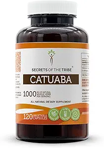 Tribe Catuaba 120 Capsules, 1000 mg, Wildcrafted Catuaba (Erythroxylum catuaba) kuru Bark (120 Capsules)