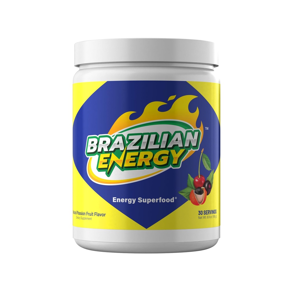 Guarana Energy Superfood with Acai and Acerola, High in Antioxidants and Natural Caffeine (30 Servings) - Brazilian Energy