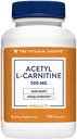Acetyl-L-Carnitine 500 mg - Sağlıklı Beyin ve Hafıza Fonksiyonlarını Destekler Enerji Üretimi – CarnipureTM, L-Carnitine (120 Capsules) Vitamin Shoppe