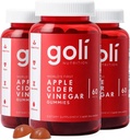 Goli Apple Cider Vinegar Gummy Vitamins - 180 Kont - B9 & B12, Gelatin-Free, Gluten-Free, Vegan & Non-GMOMO