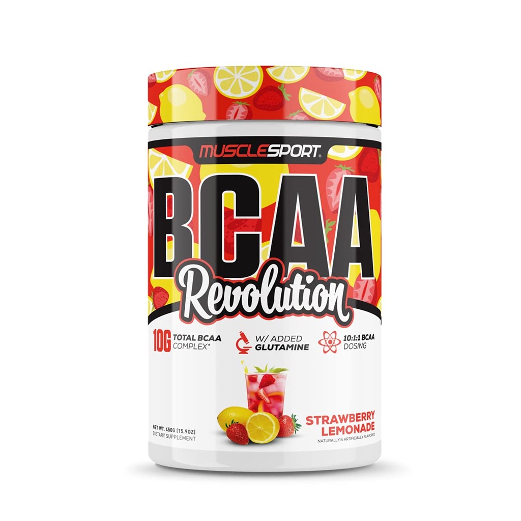 Kassport BCAA Devrimi, Erkekler ve Kadınlar için Asit Toz Supplement - Intra Workout Education Complex - Recovery Supplemen (Strawberry Lemonade, 30 Hizmet)