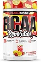 Musclesport BCAA Revolution Amino Acid Powder Supplement for Men & Women - Intra Trainout Training Complex - Recovery Supplemen (Λεμονάδα Strawberry, 30 Services)