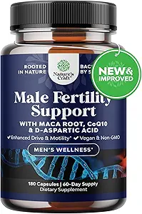Pre Conceive Male Reproductive Supplement - Reproductive Cells Health with CoQ10, Maca Root, Metil Folate & D-Aspartic Acid - Mens Conceive Cells Count Support - Support for Him, 180 Count