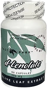 East Park Olive Leaf Extract (OLE) Super Strength d-Lenolate 500 mg |% 18 or More Ol Europein Immune System ATM | 60 Vegetarian Capsules (Non-GMO)