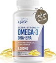 Omega 3 Fish Oil Capsules [3000 mg] Omega 3 Supplement DHA Supplement | Omega3 Fish Oil Pills | Kalp Sağlığı, Immune System, Ortaklar, Skin, & Brain Health, Gluten-Free ve BURPLESS