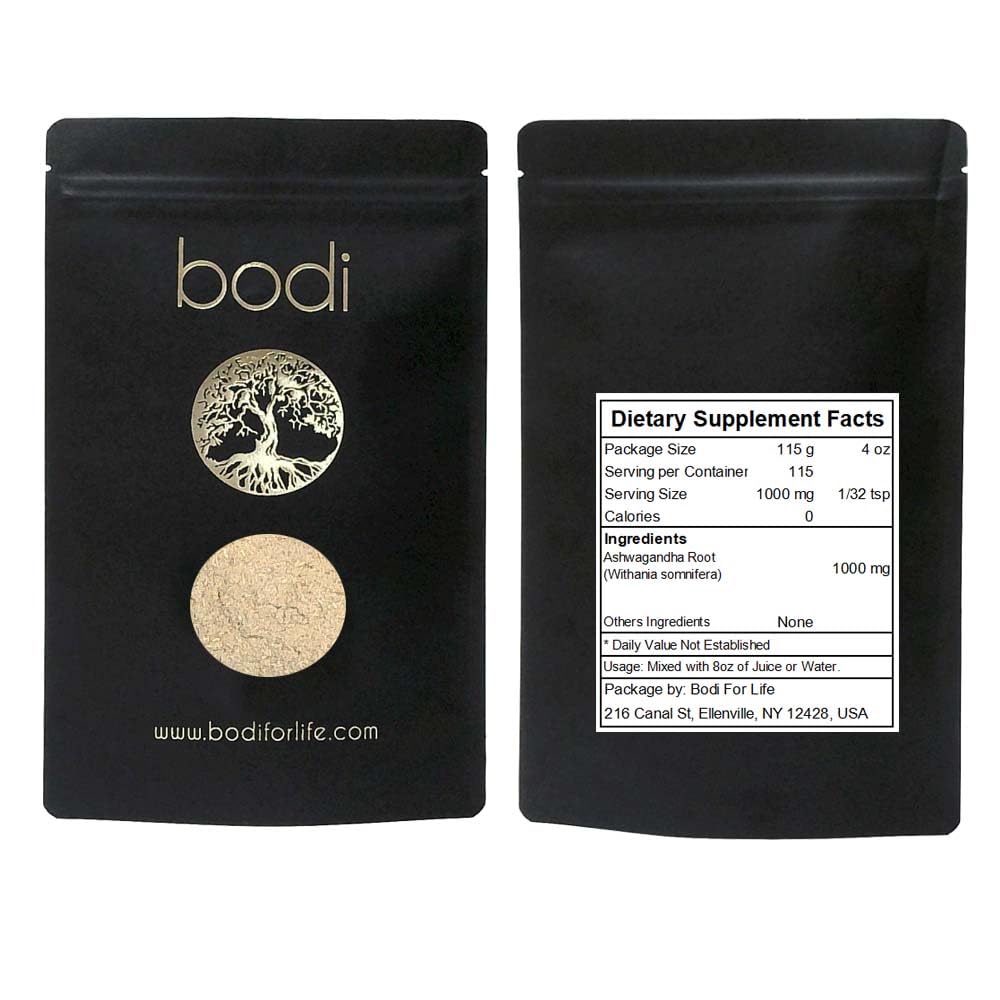 bodi : Ashwagandha Root Powder | 4oz to 5lb | 100% Pure Natural Hand Crafted (4 Oz)