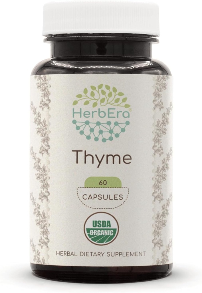 HerbEra Thyme USDA Organic 60 Κάψουλες 