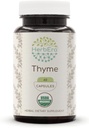 HerbEra Thyme USDA Organic 60 Capsules | Natural Herbal Supplement | Sertifikalı Organik Vejetaryen Capsules ve Organik Thyme (Thymus Vulgaris) kuru bir Broşür (60 Capsules)