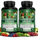 Potent Garden 2Pack Organik Superfood Greens, Meyve ve Veggie Supplement Zengin Vitaminler ve Alfalfa, Beet Root & Tart Cherry Enerjiyi artırmak için, Immunity & Gut Health, 120 Ct Health