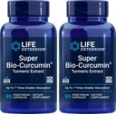 Life Extension Super Bio-Curcumin Turmeric Extract 400 mg, 90 Veg Caps (Pack of 2) - Vegetarian Capsule - Non-GMO - Highly Absorbable