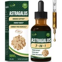 Astragalus Root Herbal Drops for Immune System Support, Immunity Health & Energy Boost Tincture Supplements with Rhodiola Rosea, Echinacea, Elderberry, Reishi, BTC. Huang Qi.