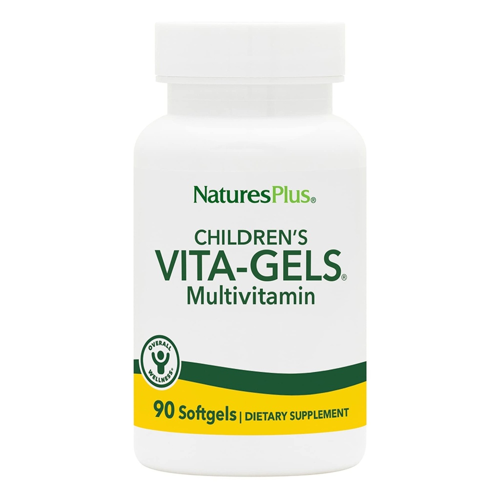 NaturesPlus Children’s Vita-Gels Multivitamin, Natural Orange Flavor - 90 Softgels - Gluten Free - 90 Servings