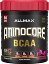 ALLMAX Διατροφή AMINOCORE BCAA, Pink Λεμονάδα - 945 g Κόνις - 8,18 γραμμάρια διακλαδισμένης αλυσίδας Αμίν Οξέα ανά σερβίρισμα - με βιταμίνη Β - Χωρίς πληρωτικά ή μη BCAA Aminos - Χωρίς ζάχαρη - 90 σερβιρίσματα