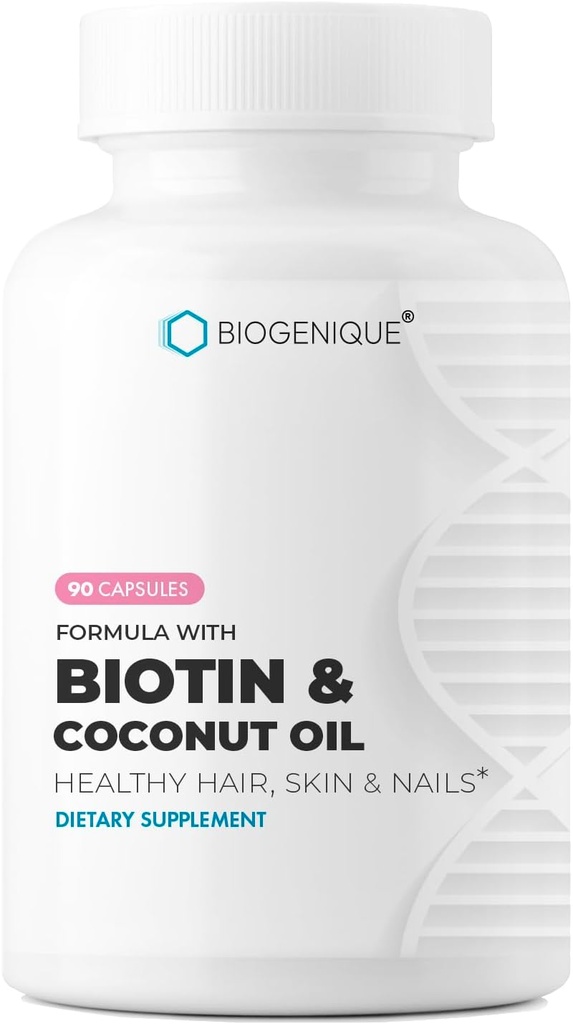 Yüksek Potency Biotin Supplement - Vegan Vitamin B7 Formül with Tinatine and Coconut Oil - Healthier Skin, Nails & Hair and Keratin Support - Non-GMO & Gluten Free - 2500 mcg