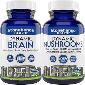 Stonehenge Health Dynamic Brain, Dynamic Mushrooms: Memory, Focus, Clarity Support