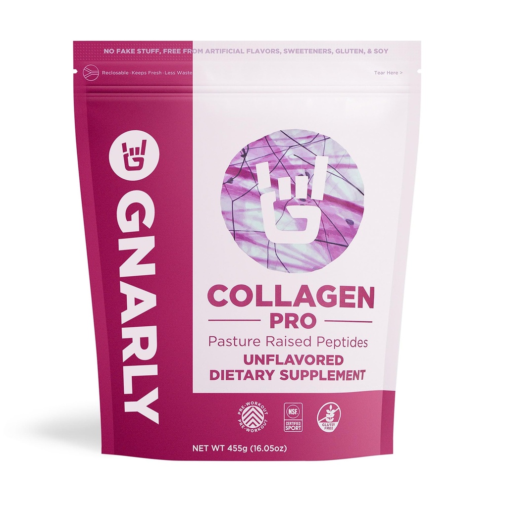 Gnarly Beslenme Collagen, – Gnarly Collagen Pro with Vitamin C, çinko & Copper – NSF Sport Sertifikalı, Protein Synthesis Vitamin Toz – Unflavored, 16.05 oz (30 hizmet)