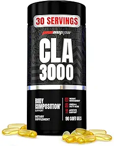 PROSUPPS CLA 3000 Lean Body Composition Support - Stim-free Συμπληρώματα γυμναστικής Λινελαϊκού Οξέως για τη διαχείριση βάρους & την υποστήριξη όρεξης με Ωμέγα 6 Λιπαρά Οξέα - Γυμναστήριο & Καταλληλότητα - 90 Softgels