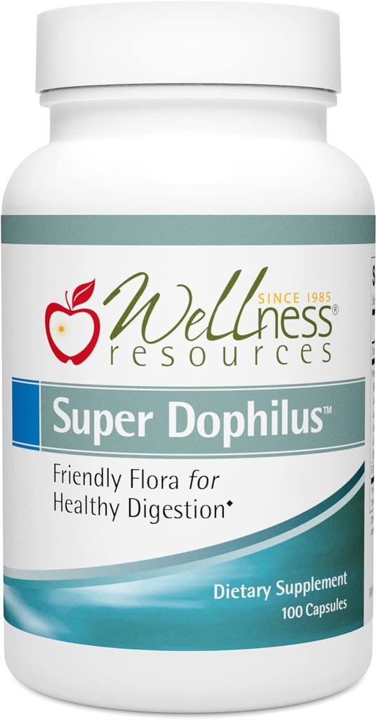 Super Dophilus υψηλής ισχύος προβιοτικά + προβιοτικά FOS – 6.8 δισεκατομμύρια CFU, 6 Hardy Strains, Acid-resistant κάψουλες – 100 κάψουλες – Digestive & Gut Health Support – Σόγια & Γαλακτοκομικά-Free