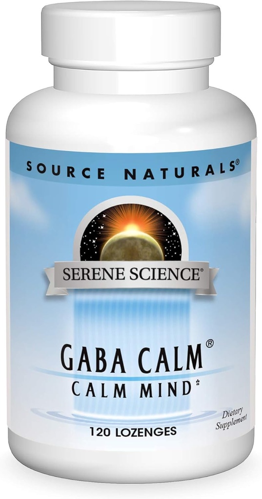 Source Naturals Serene Science, GABA Calm Quick Discrypt Peppermint Flavor - 120 Lozenges