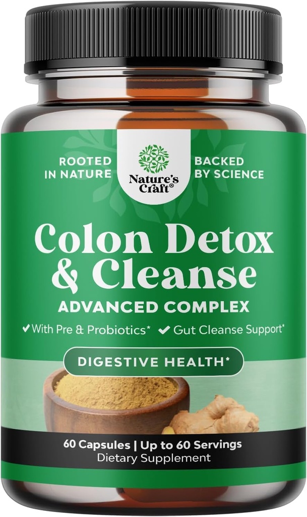 Καθαριστής εντέρου & Detox - Lactobacillus Acidophilus Probiotic Supplement Body Cleanse - Ψυλλίου κάψουλες Husk Συμπληρώματα υγείας