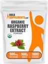 BulkSupplements.com Organic Raspberry Extract Powder - from Raspberry Fruit, Antioxidant Source, Herbal Supplement - Gluten Free, 500g (1.1 lbs) (Pack of 1)