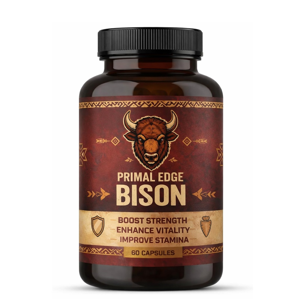 Primal Edge Bison, Primal American Bison Extract Capsules – 60 Capsules