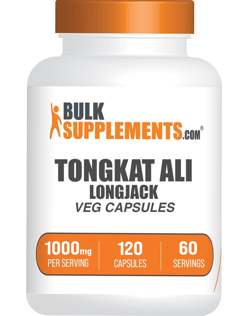 BulkSupplements.com Κάψουλες Εκχύλισμα Longjack - Tongkat Ali Extract, Tongkat Ali Συμπλήρωμα - Vegan-Friendly, 120 κάψουλες Veg (πακέτο του 1)