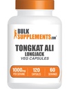 BulkSupplements.com Κάψουλες Εκχύλισμα Longjack - Tongkat Ali Extract, Tongkat Ali Συμπλήρωμα - Vegan-Friendly, 120 κάψουλες Veg (πακέτο του 1)