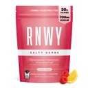 RNWY Salty Carbs Electrolyte Drink Mix 30g Dual-Action Carbs + 700mg Sodium, Endurance Fuel for Runs, Rides and Races, Gluten-Free, Dairy-Free, Non-GMO (30 Servings, Raspberry Lemonade)