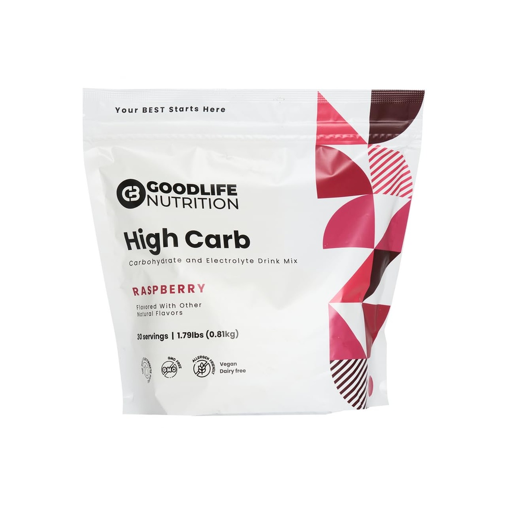 High Carb Endurance Sport Fuel - Carbohydrates and Electrolytes - Naturally Flavored - Your Best Starts Here - 30 Servings (Raspberry)