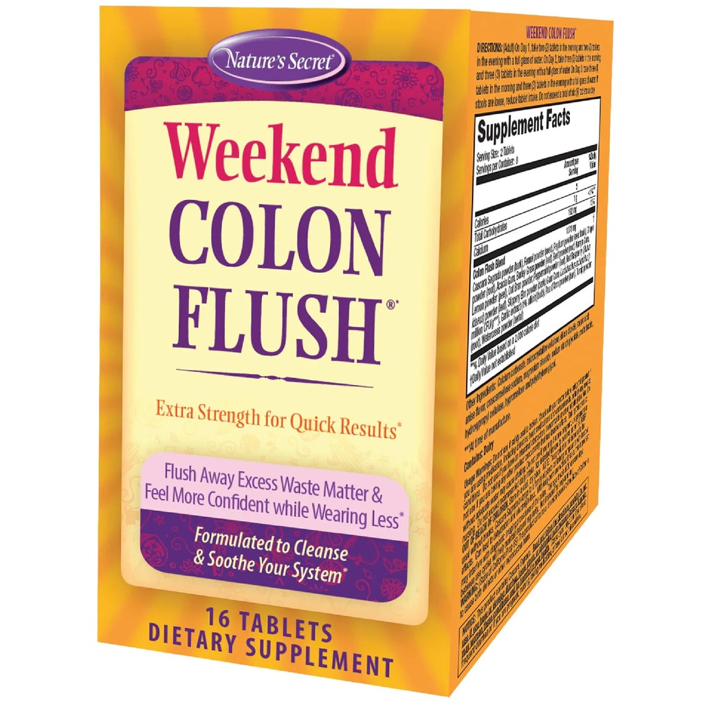 Nature's Secret Weekend Colon Flush 16 Capsule