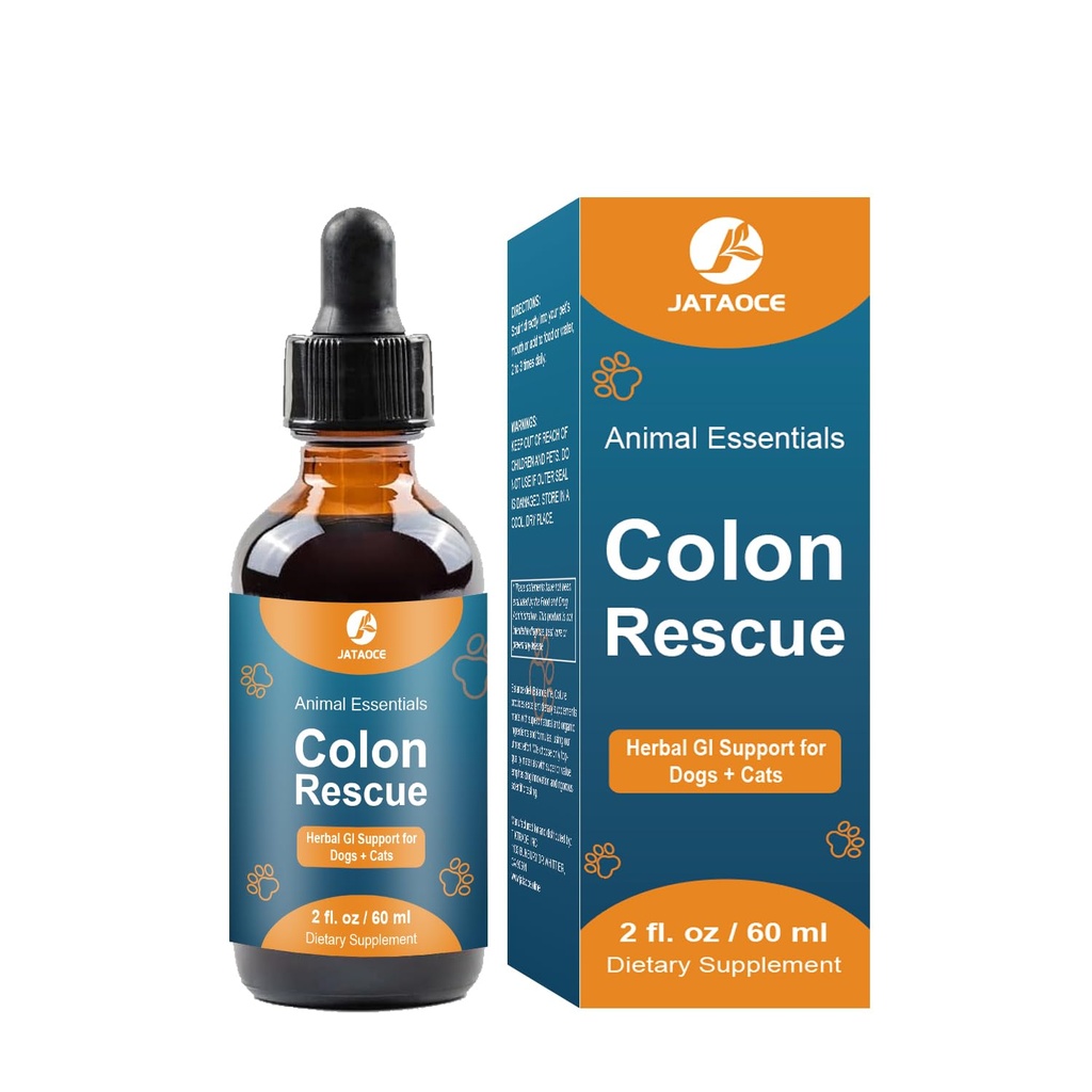 Colon Rescue Herbal Support for Dogs Cats,100% Organic Grade Herbs Laxative,Healthy Gastrointestinal Tract,Constipation Diarrhea and Gas Home Remedy,Digestive Gut Flora Herbal Formula for Dogs Cats
