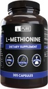 PURE ORIGINAL INGREDIENTS L-Methionine (365 Capsules) Hiçbir Magnezyum Or Rice Fillers, Her Zaman Saf, Lab