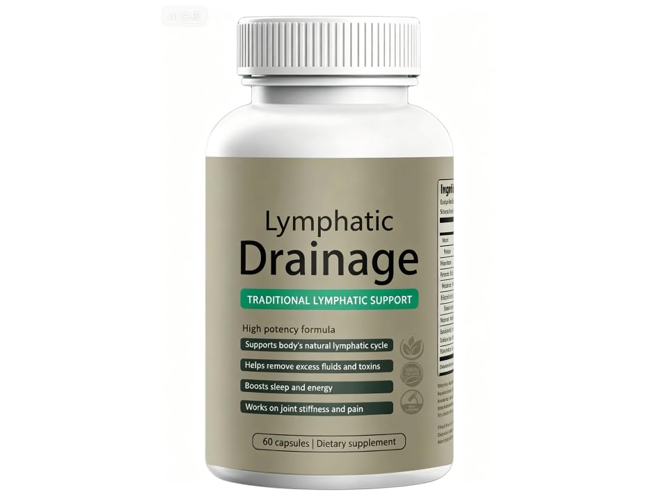Sculptique Lymphatic Drainage Capsules Maximum Potency Formula with Dandelion & Cleavers Extract, Supports Cellulite Reduction & Lymphatic Drainage, 60 Capsules