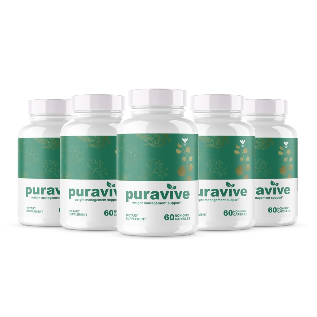 (5 Pack) Puravive - Puravive Capsules, Puravive Pills, Puravive Capsules, Puravive Exotic Rice Method, Purevive, Puravive BAT Levels Exotic Rice Method Reviews - 5 Month Supply (300 Capsules)