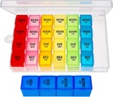 Haftalık Pill Organizer 4 Times a Day, Medicine Organizer Box, Travel Daily Pill Box Organizer 7 Gün, Pill Case, Pill Konteynere For Hold Vitamins/Fish Oils.