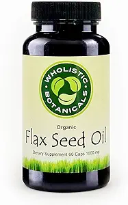 Flax Seed Oil Capsule — Gluten Free Omega 3 6 9 Brain Supplement — Immune and Inflammatory Response Support