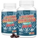 Φυτοσώματα λιποσωμικής Quercetin, Quercetin με Bromelain, Ψευδάργυρο & Βιταμίνη C, Βιοενεργό Φυτοσώματα Complex, 20X Υψηλότερη απορρόφηση - 120 Softgels