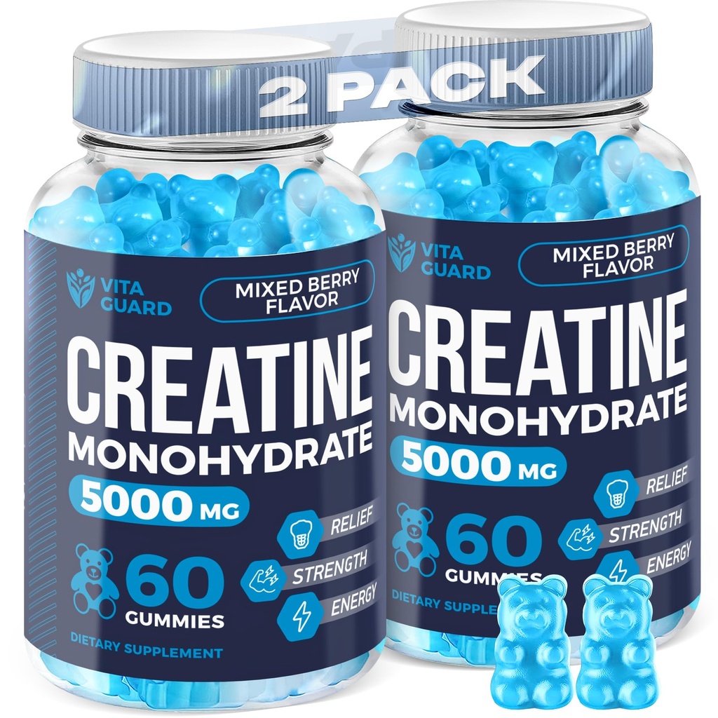 5000 mg Cyhidrat Gummies Formula for Men and Women Ultimate Muscle Builder, Energy Branson & Pre-Workout Supplement (2 Pack)