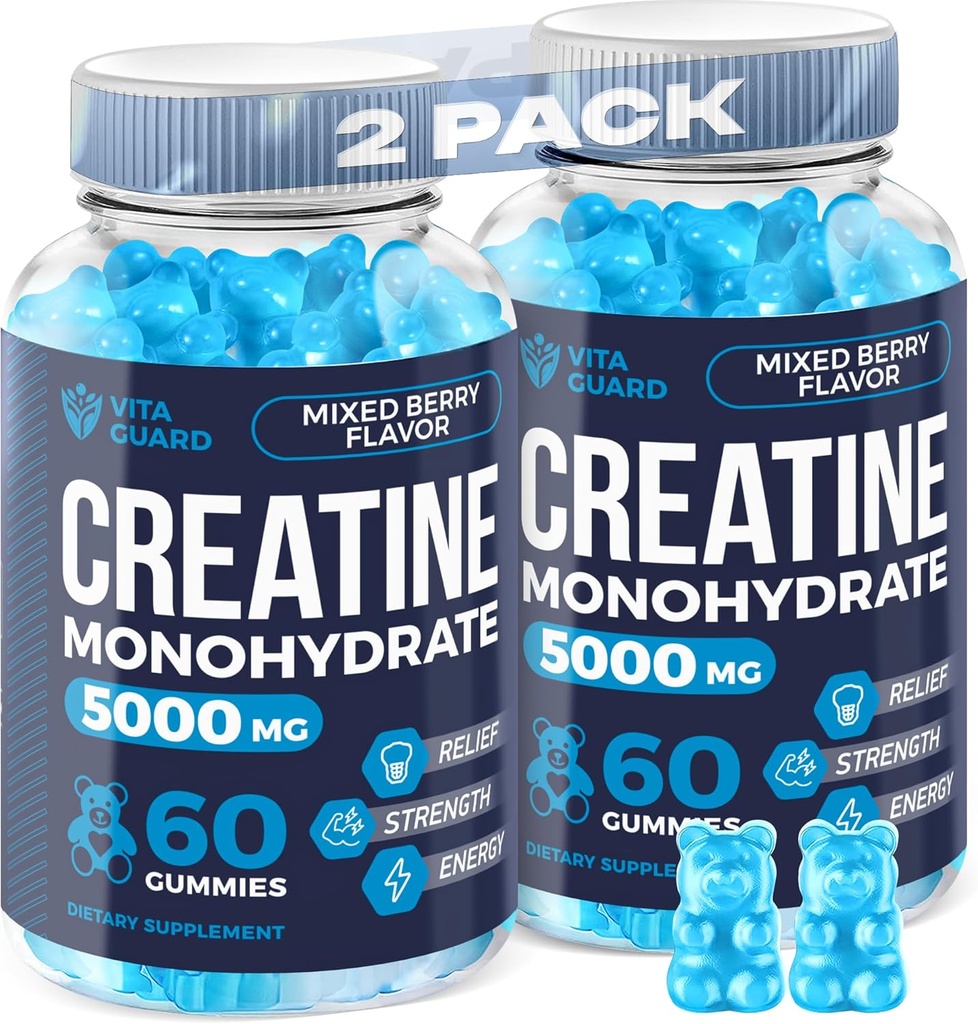 5000 mg Cyhidrat Gummies Formula for Men and Women Ultimate Muscle Builder, Energy Branson & Pre-Workout Supplement (2 Pack)