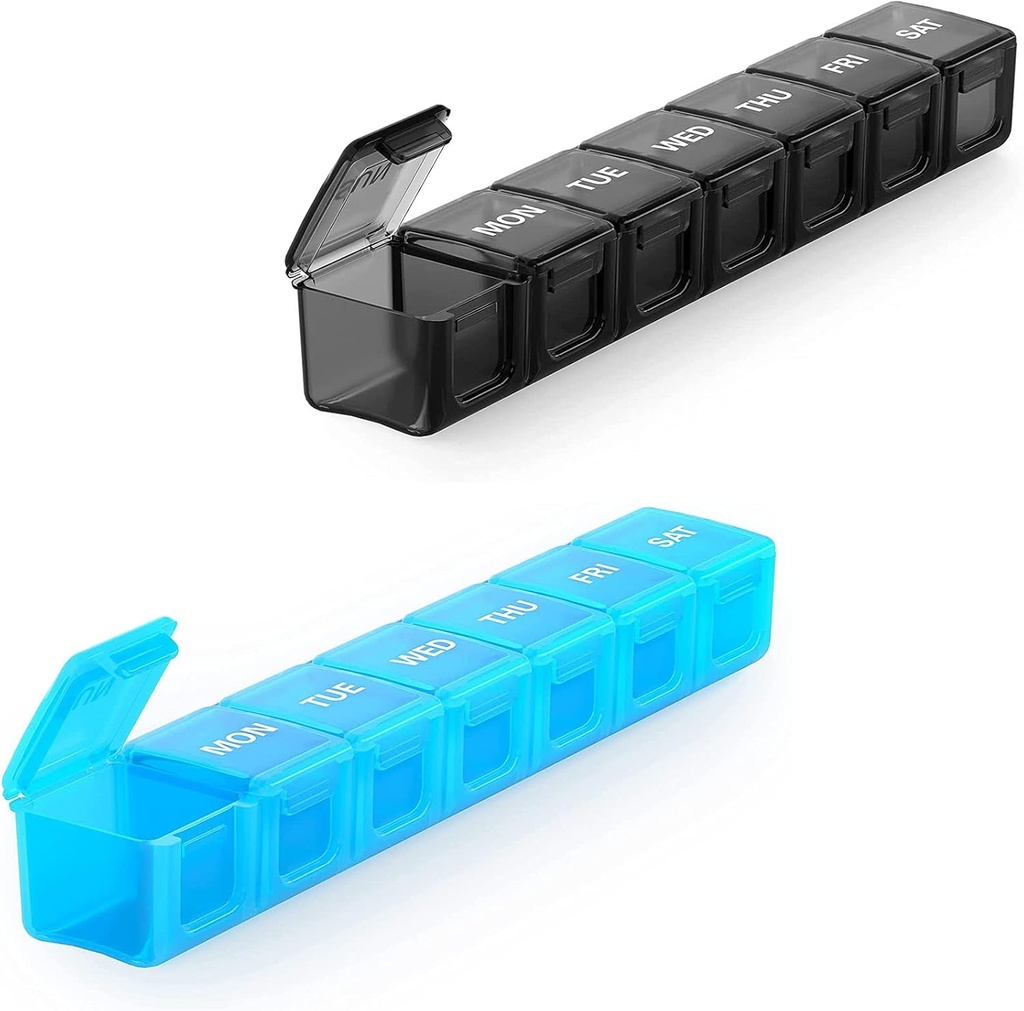 2 Pack Extra Large Pill Organizer, Sukuos Weekly Pill Box, Pill Case, Medicine Organizer για βιταμίνες, ιχθυέλαια ή συμπληρώματα