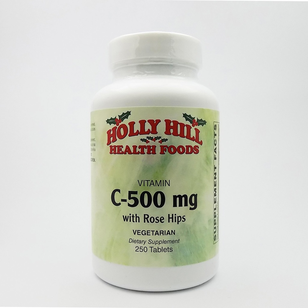Holly Hill Health Foods, C-500 MG with Rose HIPS, 250 Vegetarian Tablets