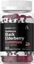 Horbaach Sambucus Black Elderberry Gummies | 60 Kont | çinko ve Vitamin C | Vegan, Non-GMO, Gluten Ücretsiz Yetişkin | Berry Flavor | by Berkshire Labs