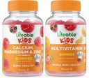 Lifeable Food Magnezyum & çinko Kids + Multivitamin Kids, Gummies Sche - Great Tasting, Vitamin Supplement, Gluten Free, GMO Free, Chewable Gummy